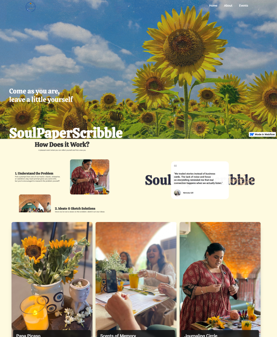 SoulPaperScribble Website Screenshot